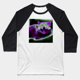 Daisy Cat Abstract Baseball T-Shirt